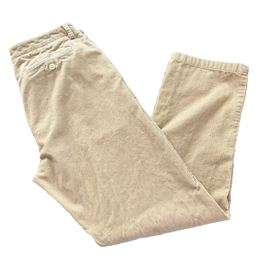 Vineyard Vines Classic Corduroy 5-Pocket Pants Beige 100% Cotton Size 34x30